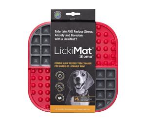 LickiMat Slomo Combo Slow Feeder for Dogs Red - 20cm x 20cm