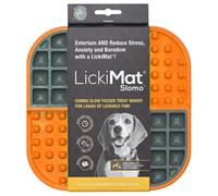 LickiMat Slomo Orange 20X20Cm For Dogs - Feeding Mat For Healthy Feeding