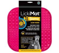 LickiMat Slomo XLarge Dog Food Mat - Slow Feeders Lick Mat for Boredom & Anxiety Relief for Dogs - Perfect for Food, All Treats or Peanut Butter - Fun Alternative to a Slow Feeder Dog Bowl - Pink
