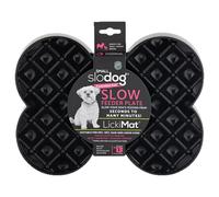 LickiMat Small Slodog Suitable for Wet Food, Raw Food, Kibble and Treats. Perfect Fun Feeder for Small and Medium-Sized Dogs. No Gulp and No Frustration, Black.