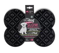 LickiMat Small Slodog Suitable for Wet Food, Raw Food, Kibble and Treats. Perfect Fun Feeder for Small and Medium-Sized Dogs. No Gulp and No Frustration, Black.