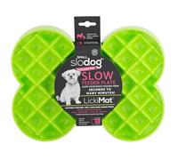 LickiMat Small Slodog Suitable for Wet Food, Raw Food, Kibble and Treats. Perfect Fun Feeder for Small and Medium-Sized Dogs. No Gulp and No Frustration, Green.