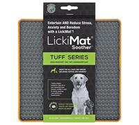 LickiMat Tuff Soother Mat for Dogs Orange - 20cm x 20cm