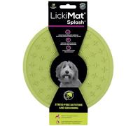 LickiMat Splash, Dog Slow Feeder Bowl for Reduction of Boredom & Anxiety, Stress-Free Bathing and Grooming, Sticks to Smooth Surface Perfect for Food, Treats, Yogurt, or Peanut Butter,Green