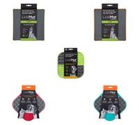 Lickimat Slomo, Dog Slow Feeders Lick Mat, Boredom Anxiety Reducer; Perfect for Food, Treats, Yogurt, or Peanut Butter. Fun Alternative to a Slow Feed Dog Bowl, Turquoise