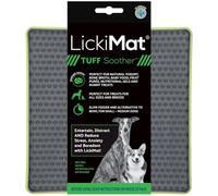 Lickimat Tuff, Heavy-Duty Soother, Dog Slow Feeder Lick Mat, Boredom Anxiety Reducer; Perfect for Food, Treats, Yogurt, or Peanut Butter, Fun Alternative to a Slow Feed Dog Bowl, Green