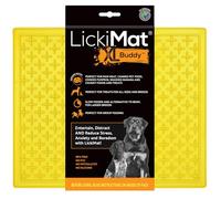 LickiMat X Large Buddy, Dog Feeding Mat for Boredom and Anxiety Relief, Ideal for Food, Treats, Yoghurt or Peanut Butter, Fun Alternative to a Slow Feeder Dog Bowl, Perfect for Large Breeds, Yellow