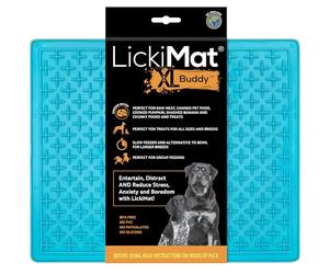 LickiMat X Large Buddy, Dog Feeding Mat for Boredom and Anxiety Relief, Ideal for Food, Treats, Yoghurt or Peanut Butter, Fun Alternative to a Slow Feeder Dog Bowl, Perfect for Large Breeds, Turquoise