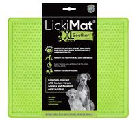 LickiMat X Large Soother Dog Feeding Mat for Boredom and Anxiety Relief Ideal for Food Treat, Yoghurt or Peanut Butter, Fun Alternative to a Slow Feeder Dog Bowl, Perfect for Large Breed, Green