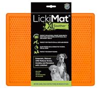 LickiMat X Large Soother Dog Feeding Mat for Boredom and Anxiety Relief Ideal for Food Treat, Yoghurt or Peanut Butter, Fun Alternative to a Slow Feeder Dog Bowl, Perfect for Large Breed, Orange