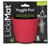 LickiMat Yoggie Pot - Distraction, Fun and Enrichment. Long Lasting Rubber Licking Treat Dispenser for All Dog Sizes and Slow Feeder for Small Dogs. The Newest LickiMat, Pink
