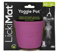 LickiMat Yoggie Pot - Distraction, Fun and Enrichment. Long Lasting Rubber Licking Treat Dispenser for All Dog Sizes and Slow Feeder for Small Dogs. The Newest LickiMat, Purple