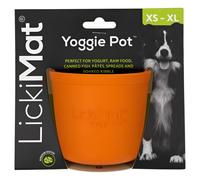 LickiMat Yoggie Pot Orange | Feeding Container For Dogs | Ø 9.5 Cm