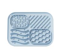 Licking Mat Dog - Silicone Suction Cup Feeder, Puzzle Treat Feeding Accessory, Safe Sturdy Material Feature, Fun Engaging Function, Leading Pet Training Tier, Home Enrichment Use 7.87x5.91x0.39 Inches