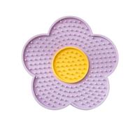 Licking Mat for Dogs in Flower Shape - Lick Pad for Cats with Suction Cup | for Dogs, Dog and Cat Slow Feeder Pad, Pet Toy , Flower Silicone Butter Lick Pad for the Rock