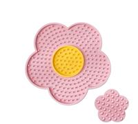 Licking Mat for Dogs in Flower Shape - Lick Pad for Cats with Suction Cup | for Dogs, Dog and Cat Slow Feeder Pad, Pet Toy , Flower Silicone Butter Lick Pad for the Rock