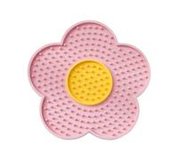 Licking Mat for Small Dogs - Slow Silicone Feeding Pad Modern Design Flower Butter Design with Suction Base | Grooming, Bathing, Claw Cutting, Stress Relief, Feeding