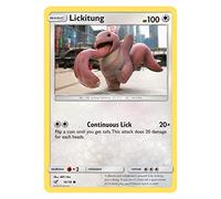 Lickitung 16/18 Common Pokemon Card (Detective Pikachu) + 1x TitanCards® Toploader