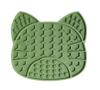 Licky Mats for Dogs and Cats, Silicone Lick Mat with Suction Cups for Anxiety Relief, Bathing, Grooming and Training (Avocado Green, 18X16CM)