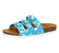 Lico Boys Girls Bioline Star Mules, Turquoise/White, 28 EU