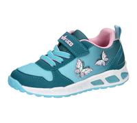 Lico Boys Girls Blinky Girl Trainers, Petrol/Turquoise/Pink, 27 EU, Petrol Turquoise Pink, 9 UK
