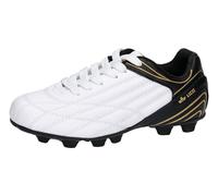 Lico Boy's Soccer Champ Football Boots, White, Black, Gold, 1.5 UK