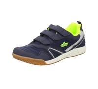 Lico Unisex Kids Fitness Multisport Indoor Shoes, Blue Marine Lemon Marine Lemon, 2.5 UK