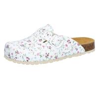 Lico Women's Bioline Clog Print Mules, Bright White, 8 UK