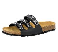 Lico Women's Bioline Flower Mules, Black, 3.5 UK