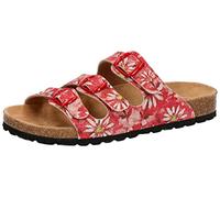 Lico Women's Bioline Flower Vegan Slippers, red, 3.5 UK