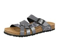 Lico Women's Bioline Gleam Mules, Black Grey, 8 UK