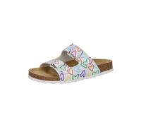 Lico Women's Bioline Heart Mules, White, 7.5 UK