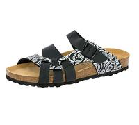 Lico Women's Bioline Lady Soft Low-Top Slippers, Black (Schwarz/Weiss Schwarz/Weiss), 3.5 UK