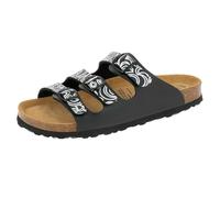 Lico Women's Bioline Lady Soft Mules, Black Black White, 8 UK