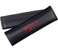 LICOME 2 Pcs Car Seat Belt Covers Shoulder Pad for Citroen DS DS4 DS4S DS5 DS6 DS7 DS5LS DS3, Seat Belt Padding Cover Set, Soft Comfort Shoulder Strap Pads Cushions Protective Sleeves,B Red