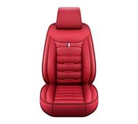 LICOME Car Leather Seat Cover Sets for Toyota Yaris 1.5 Hybrid Y20 5dr 2020 2021, All-Weather Front Rear Seat Covers, Waterproof Breathable Full Set Seat Protector Accessories,A Red