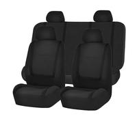 LICOME Car Seat Cover Sets for VW UP 2011 2012 2013 2014 2015-2023, Full Set Front and Rear Seat Protectors, Breathable Comfortable Car Seat Covers Cushions Accessories,B Black
