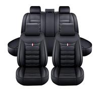 LICOME Car Seat Covers for Fiat Panda II MK3/Mk4 (Type 169 319) 2003-2020, Leather Car Seat Cover Full Set 5 Seats, Front Rear Seat Protectors Waterproof Breathable, Interior Upgrade,B Black