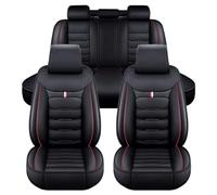 LICOME Car Seat Covers for Peugeot 2008 2014 2015 2016 2017 2018 2019, Car Cover Seats Full Set, Leather Front Rear Car Seat Protector, Waterproof Seat Cover Car Accessories,B Black Red