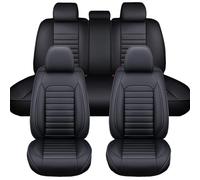 LICOME Car Seat Covers for Toyota Land Cruiser 2000-2018 2019 2020 2021 2022 2023 2024, Leather Full Set Seat Protector, Waterproof Front Rear Cover Seats, All-Weather Interior Accessories,D Black