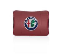LICOME Car Seat Headrest Pillow for Alfa Romeo Stelvio Giulia Sportiva, Head Neck Rest Cushion, Comfortable Soft Car Seat Back Pillows, Car Seat Neck Support for Travel and Driving,A head pillow red
