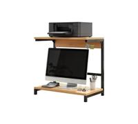 LICONG-2020 Printer Stands Desktop Storage Rack Computer Printer Desk Stand Shelf Table Furniture Organizer Support Holder Office Bookshelf(Bruin,Small)