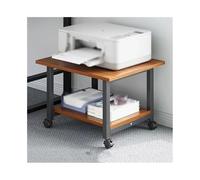 LICONG-2020 Printer Stands Movable Printer Storage Small Multi-Layer Copier Organizer, Under Desk Shelves, Office Table Solution(Bruin,Large)