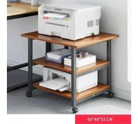 LICONG-2020 Printer Stands Small Multi-Layer Copier Organizer, Under Desk Shelves, Office Table Storage Solution, Durable Shelf(Bruin,Large)