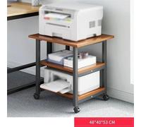 LICONG-2020 Printer Stands Small Multi-Layer Copier Organizer, Under Desk Shelves, Office Table Storage Solution, Durable Shelf(Bruin,Small)
