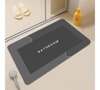 LICOZYVE Diatomite Bath Mat,Non-Slip Anti Mould Bathroom,Diatom Mud Absorbent Mat,60 * 40 cm rectangle Bedroom & Kitchen Rug,Qucik-Drying 4 Layer thickened doormat.