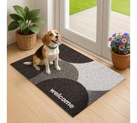 LICOZYVE Welcome Door Mat,Heavy Duty Outdoor Mats, Washable Indoor Mat 50×80 cm, Dirt Trapper Non Slip Rug for Entrance, Patio, Front Back Door
