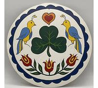 Licpact Pennsylvania Dutch Hex Barn Sign Irish Shamrock Metal Sign,12'' Diameter