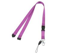 LICQIC 1 Pcs Neck Lanyard Strap, Lanyards for Neck with Safety Breakaway, for Holding a ID Card, Pass Card Badge, Keys or Cell Mobile Phone (Purple)