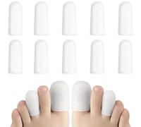 LICQIC 10 Pcs Big Toe Cap, Silicone Toe Protectors, Gel Toe Caps for Provides Relief from Missing or Ingrown Toenails, Corns, Blisters, Hammer Toes, Reduce Friction, Protect Big Toe